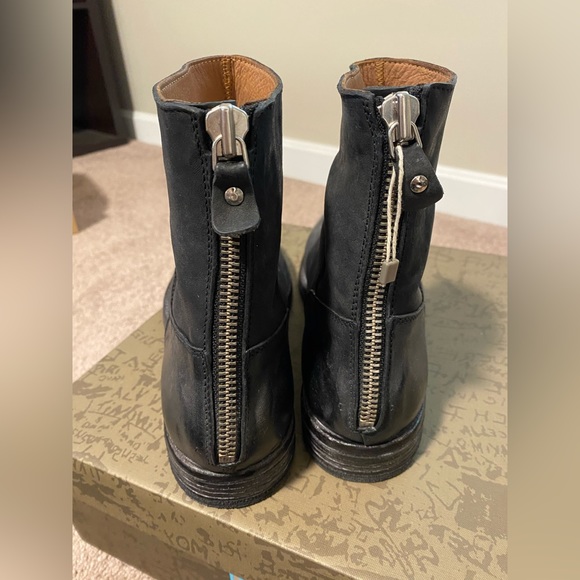 MOMA Mens Black Leather Ankle Boot - Picture 12 of 13